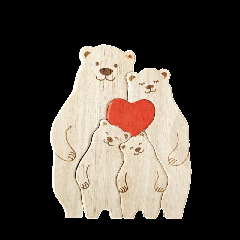 Wooden Bear Family