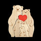 Wooden Bear Family
