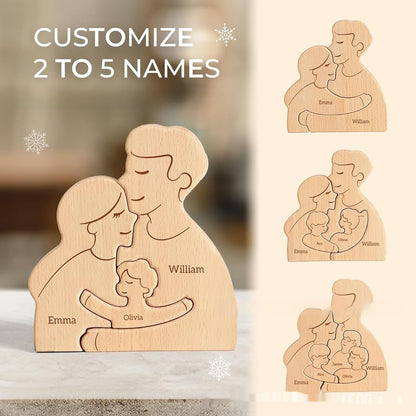 Wooden Jigsaw Family