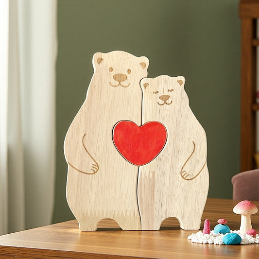Wooden Bear Family