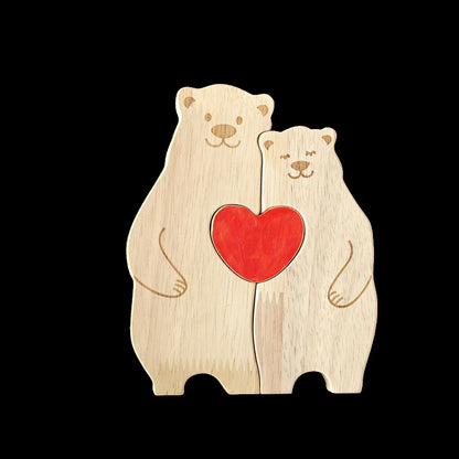 Wooden Bear Family