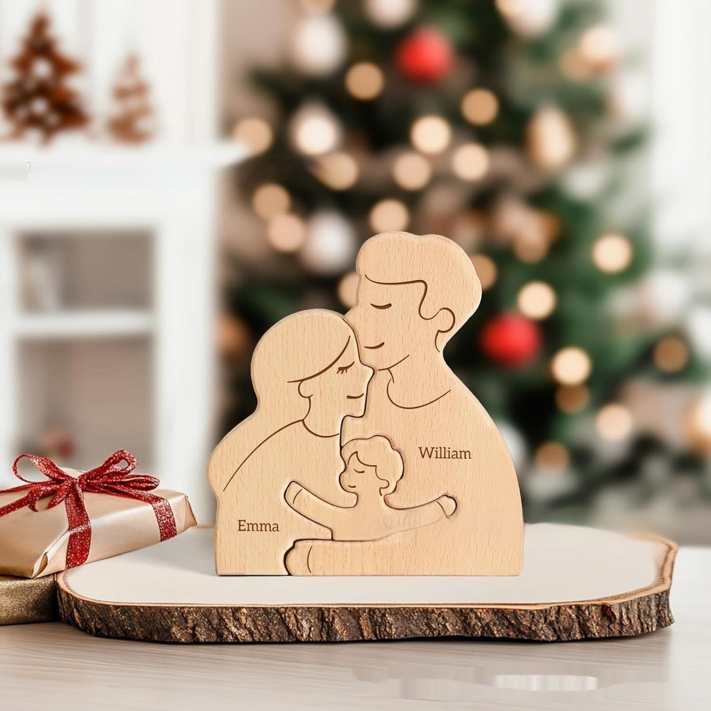 Wooden Jigsaw Family